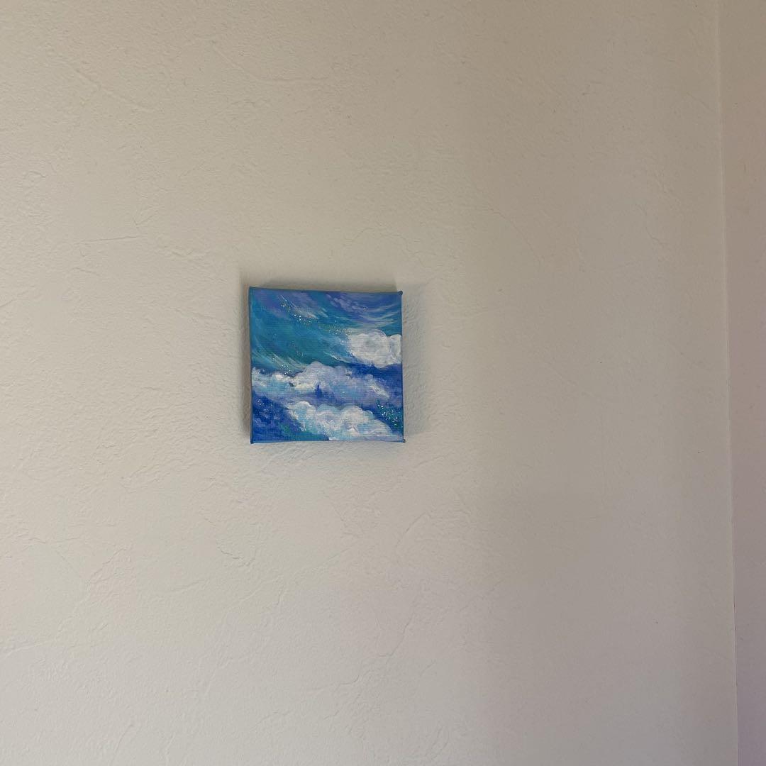 キャンバスアート アクリル画 【浸空】 キャンバス アクリル画 原画 空 青 - メルカリ