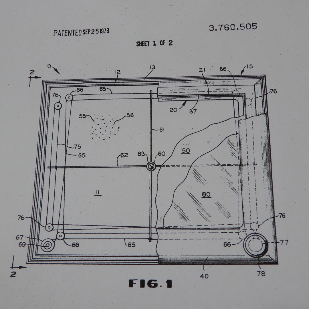 エッチアスケッチ絵画　コルコバードのキリスト像 ブラジル