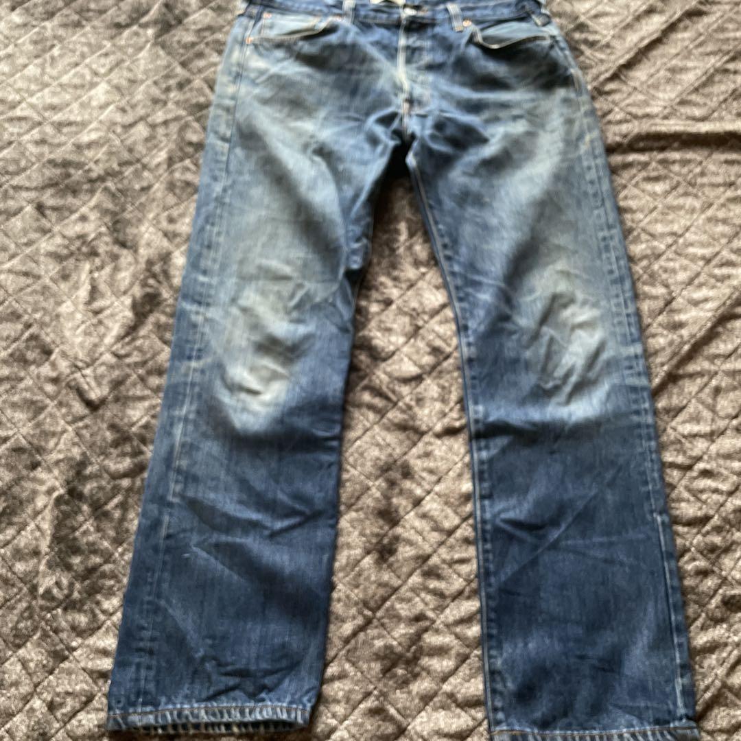 Levi's 501デニムフェードブルーW36L32ビッグサイズゴールデンサイズ