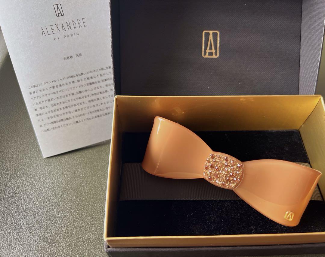 美品】アレクサンドルドゥパリ リポンバレッタ ピンクベージュ