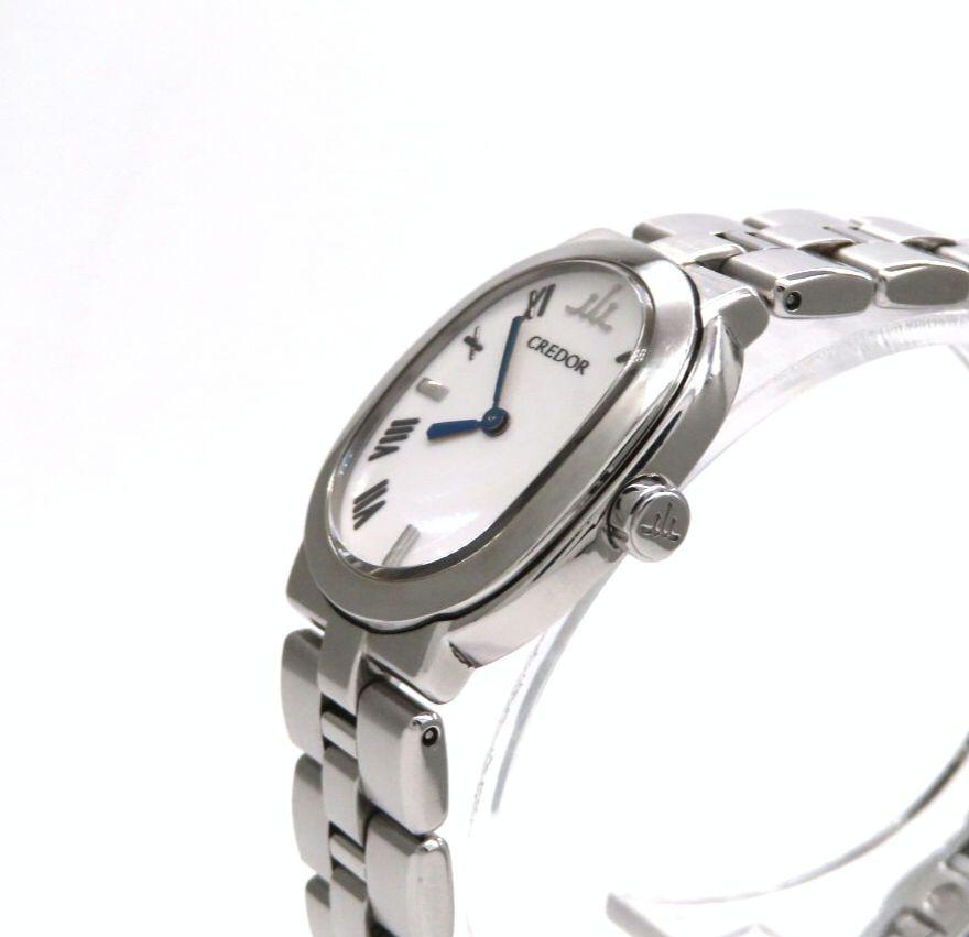 【オーバル】SEIKO 'セイコー 時計' クレドールアクア ホワイト☆極美品☆