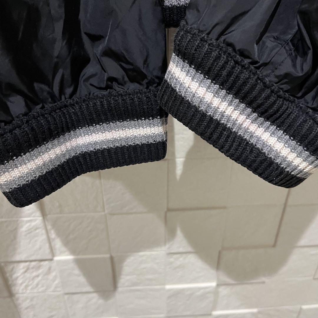【美品/3XL!】モンクレール　ナイロン　スタジャン風ジャケット　TG.5 黒