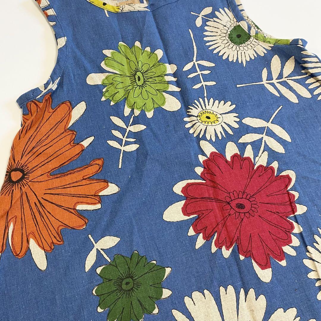 未使用 120 ハンドメイド チュニック ワンピース Fiore 花