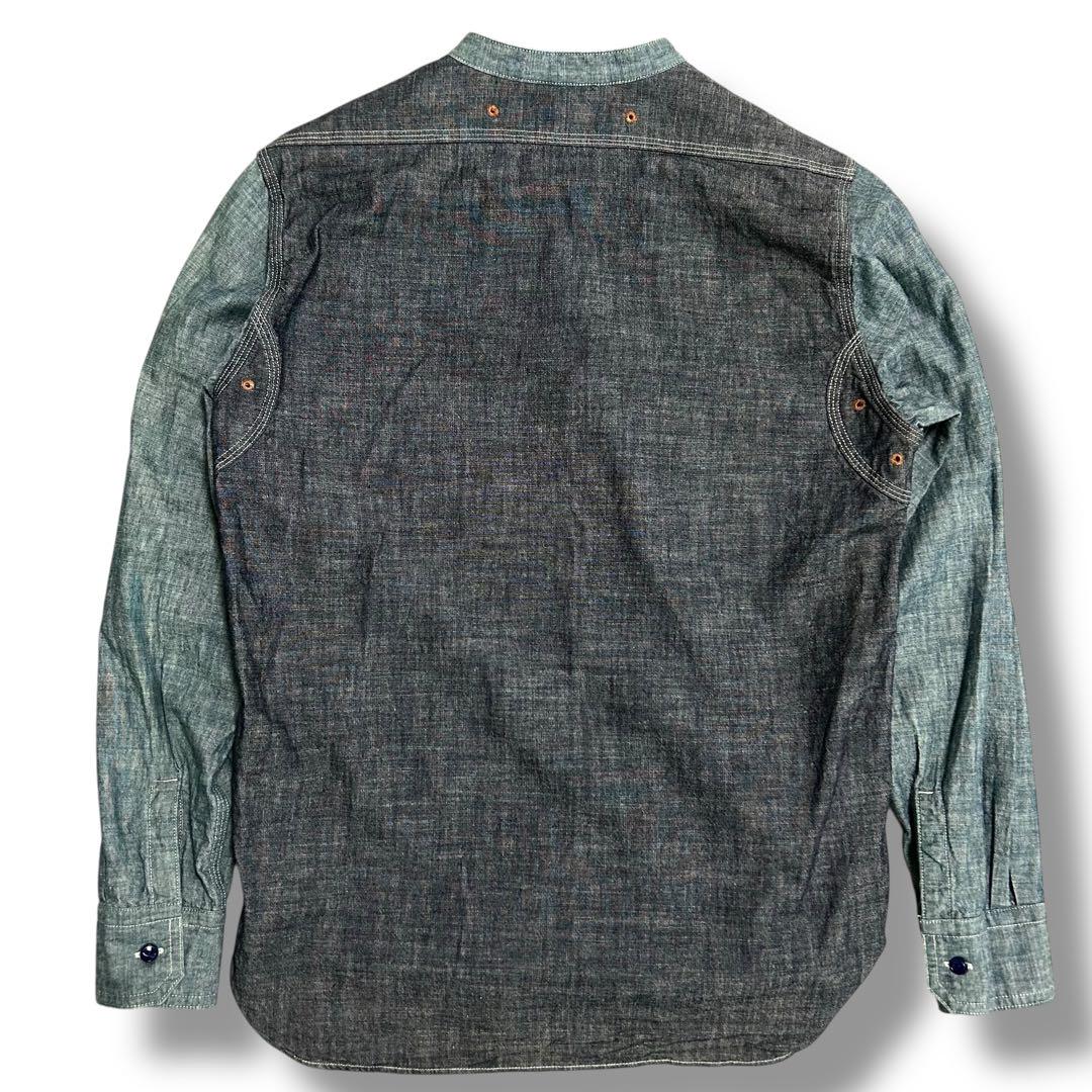 Nigel Cabourn シャンブレーワークシャツ バンドカラー 日本製 M位 - メルカリ