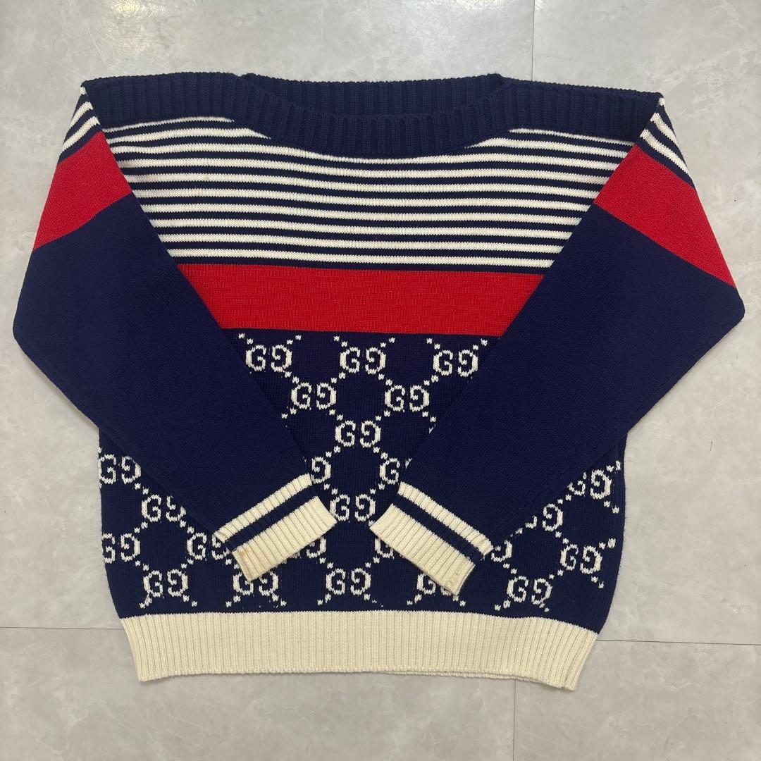 GUCCI キッズ ストライプgg ニットセーター120cm GUCCI