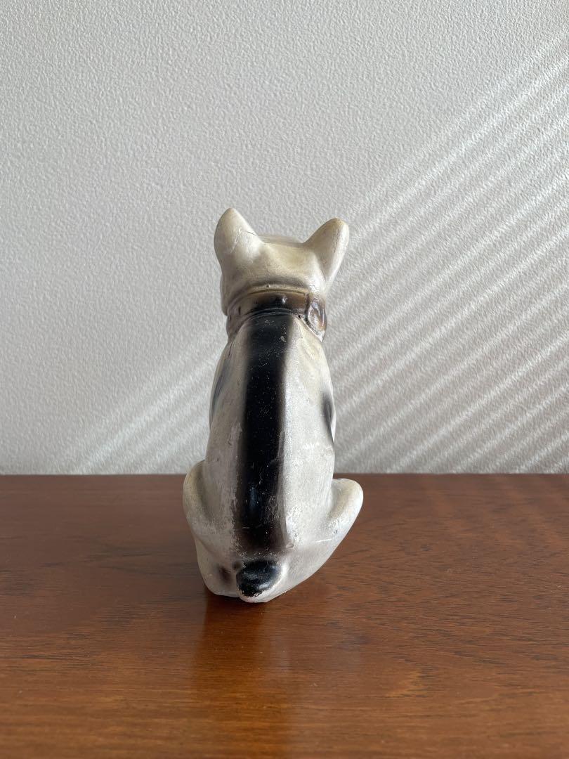 〜50s Vintage Chalkware French Bulldog 置物
