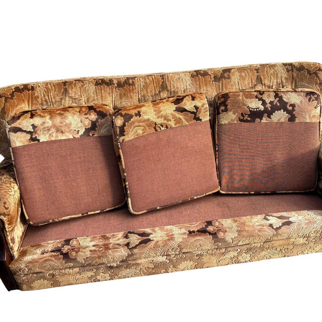 オールドカリモク 3人掛けソファ 金華山 昭和レトロ ヴィンテージ オールドカリモク 3人掛けソファ 金華山 昭和レトロ ヴィンテージ