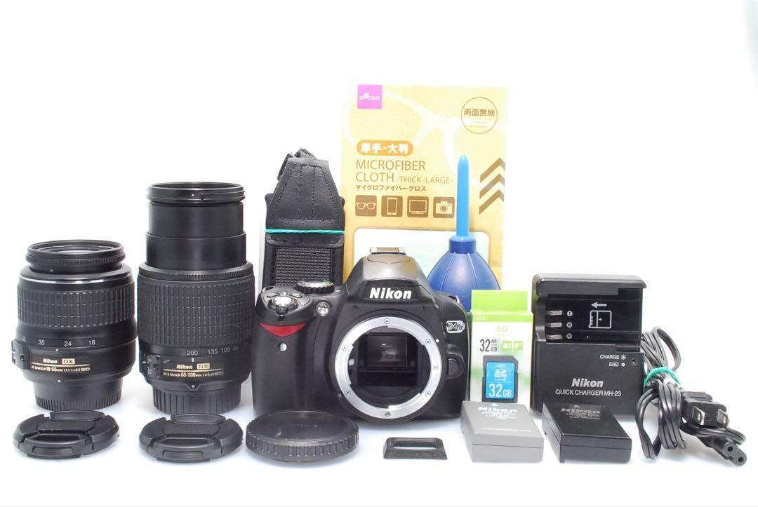 ✨超・簡単操作✨Nikon D40X ニコン✨ダブルレンズ✨望遠レンズ✨カメラ