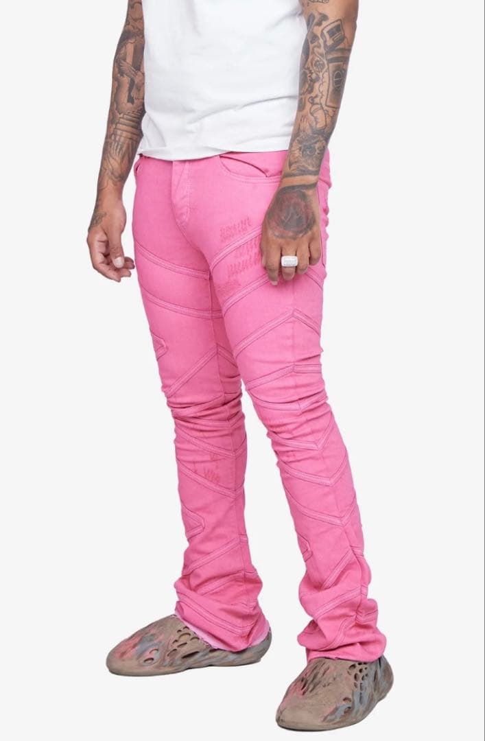 VALABASAS フレアデニム ピンク サイズ30 スリムフィット 新品