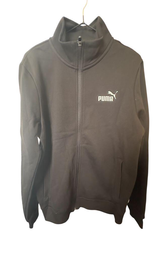 PUMA ブラック ジップアップジャケット 80s PUMA ヒットユニオン製 ジップアップトラックジャケット