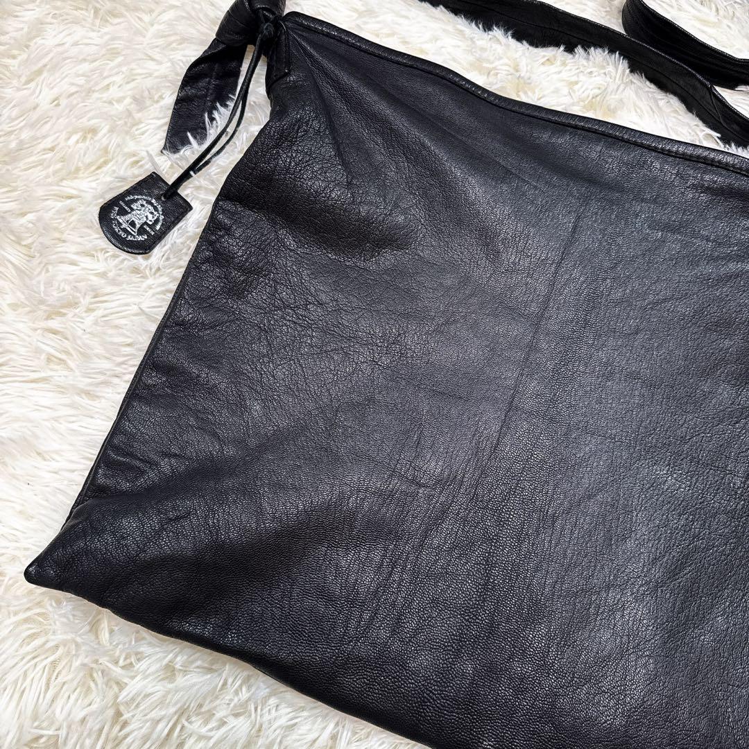 大人気✨️レン BARE ZIP スクエア ショルダーバッグ やぎ革 ブラック