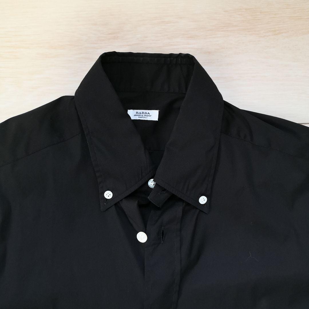 BARBA バルバ 黒 ドレスシャツ ワイシャツ イタリア ナポリ製