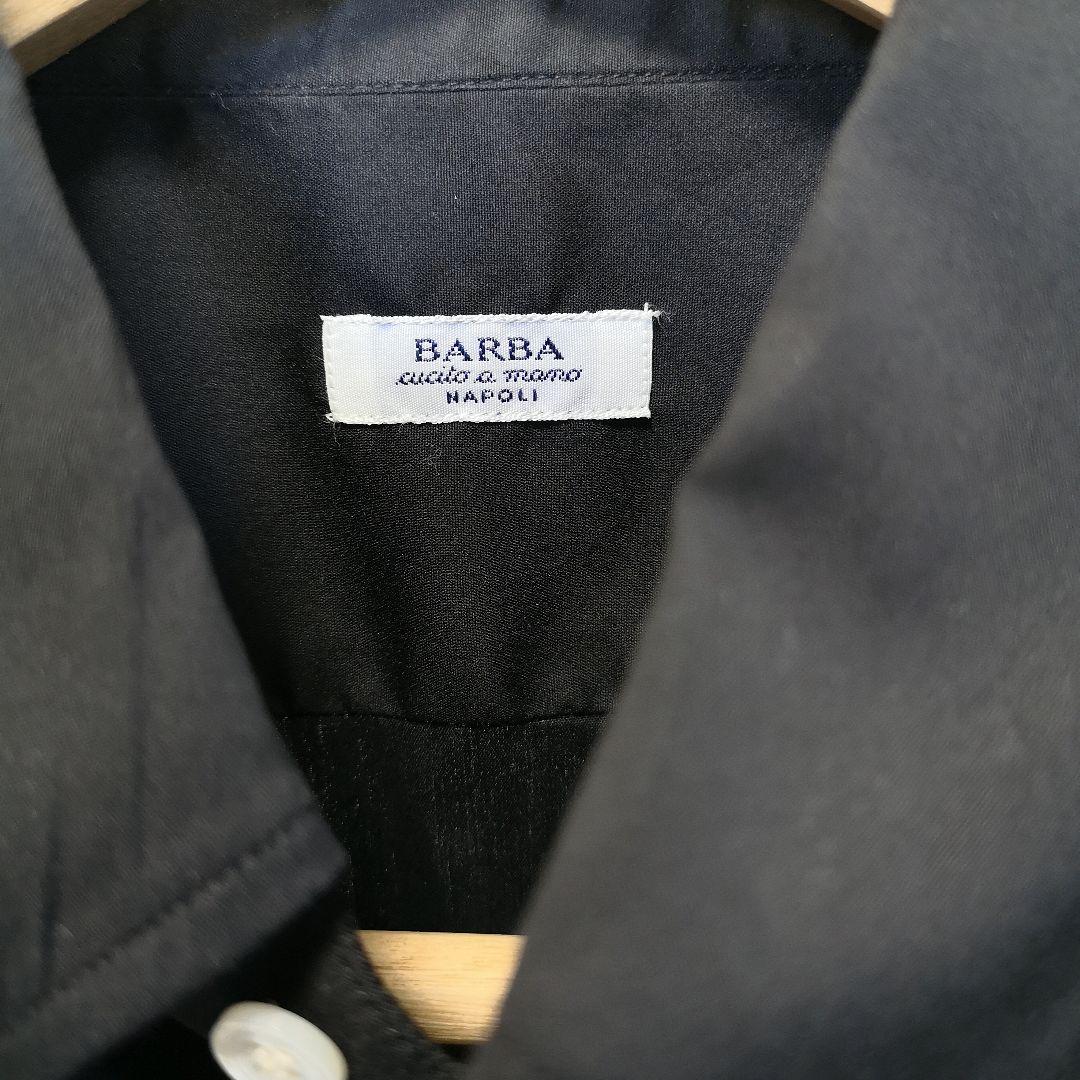 BARBA バルバ 黒 ドレスシャツ ワイシャツ イタリア ナポリ製