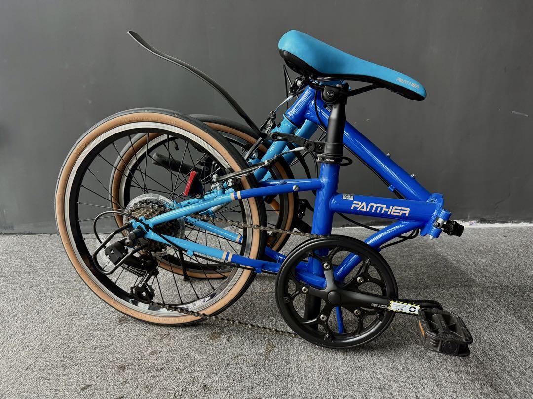 PANTHER 折りたたみ自転車 20インチ Shimano7段変速 ブルー系の