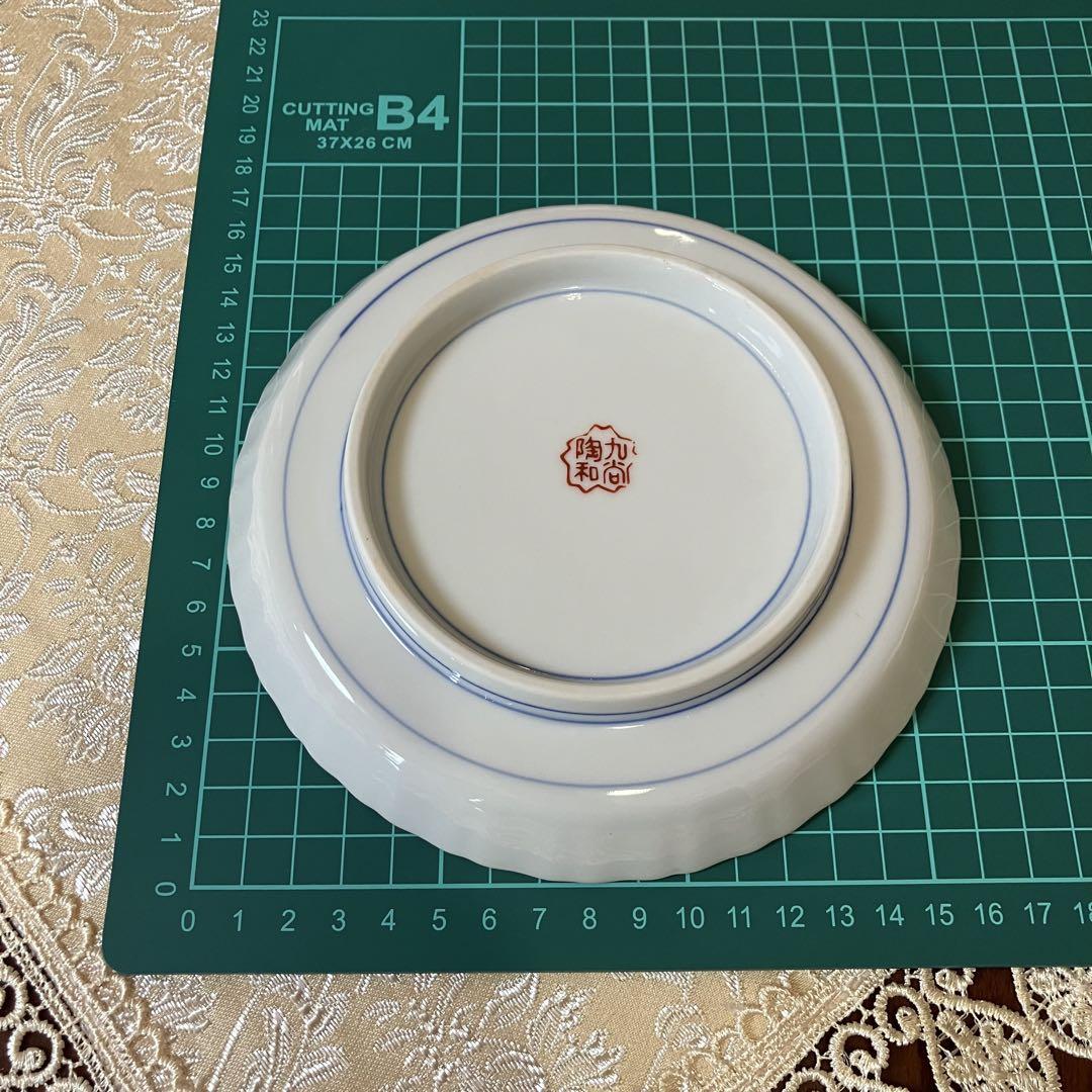 美品 九谷焼 陶和 鳥柄皿揃 5枚組 クタニヤキ 皿