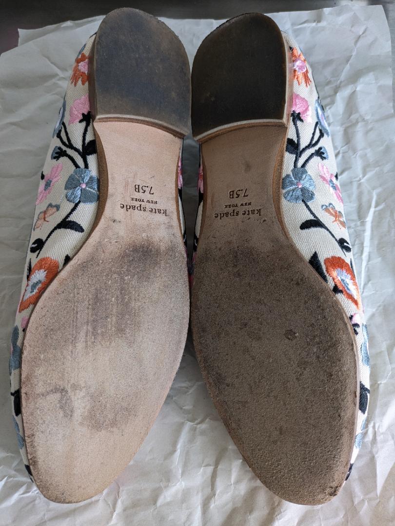 kate spade ケイトスペード　刺繍フラットシューズ　箱あり kate spade ケイトスペード 刺繍フラットシューズ 箱あり