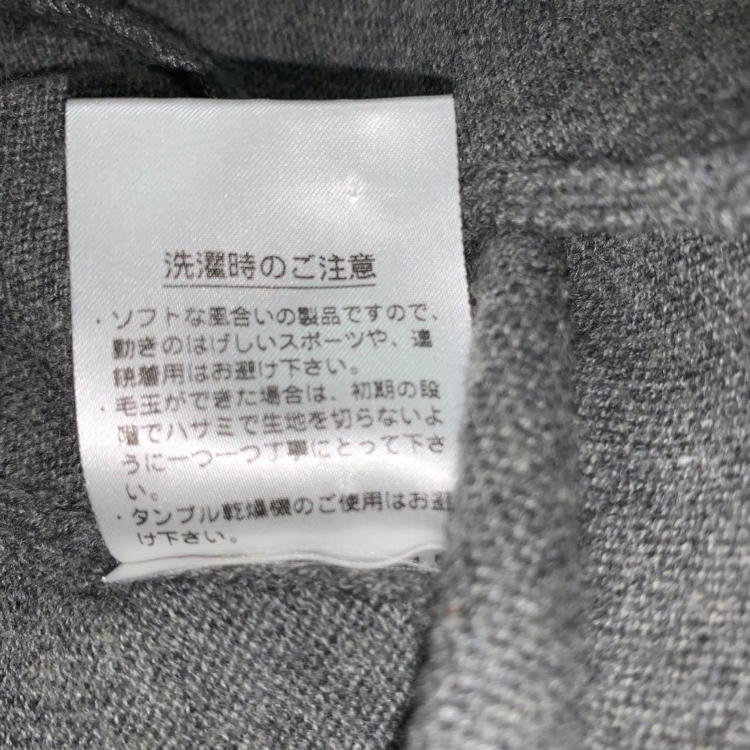 【美品】LACOSTEグレーセーター フード ポケット付きサイズMカシミヤ10%