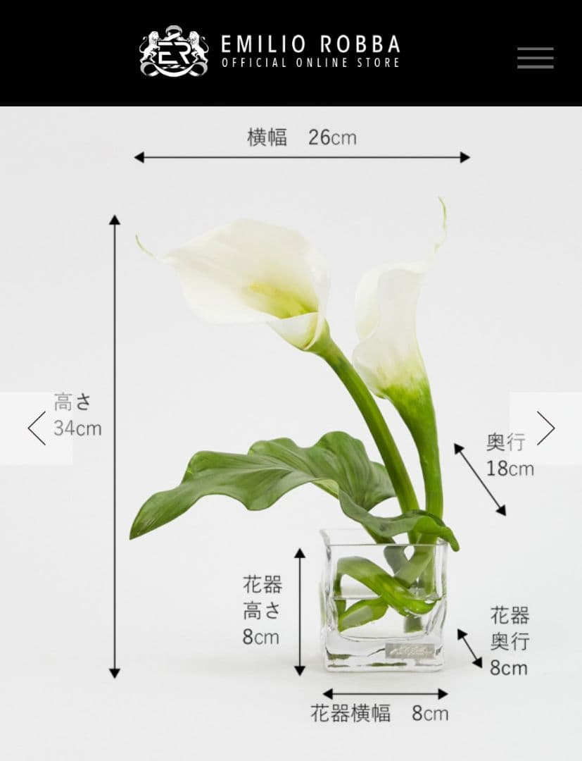 M ガラス花瓶付