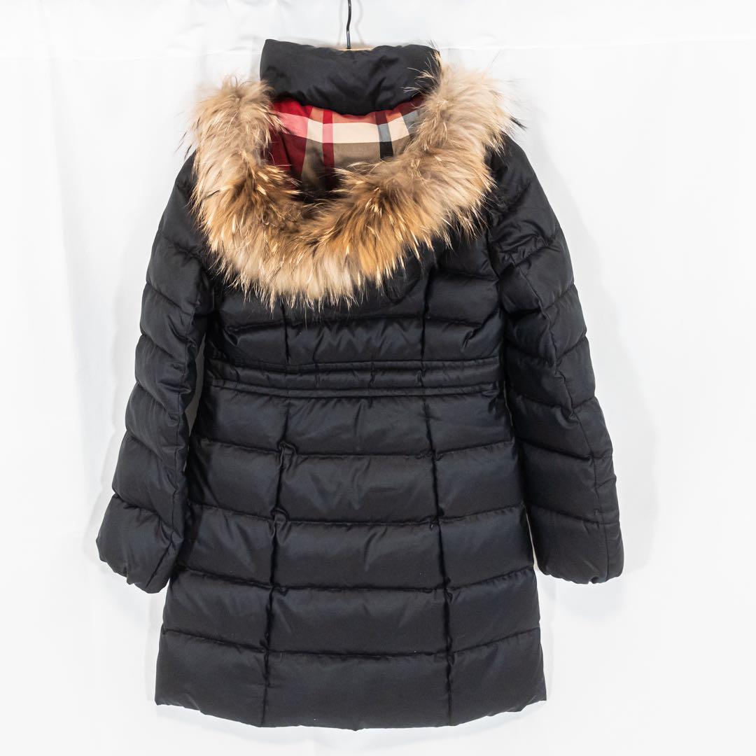 ☆美品☆ブルーレーベルクレストブリッジ　ダウンコート　Aライン　チェック　ファー