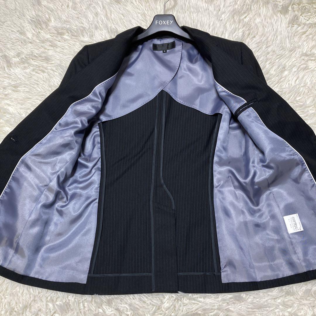 極美品✨アンタイトル シルク混 セットアップ パンツ ストライプ M〜L 日本製