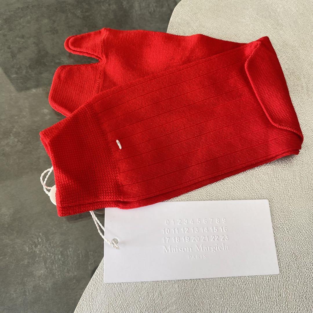 【新品】Maison Margiela メゾン マルジェラ タビ 靴下 赤/L