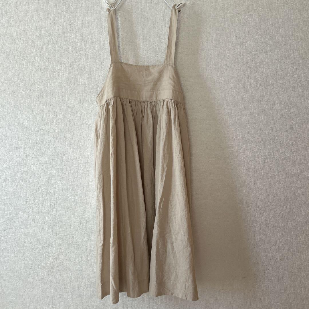 Samansa Mos2♡ 【Cross×Linen】ジャンスカ ベージュ - メルカリ