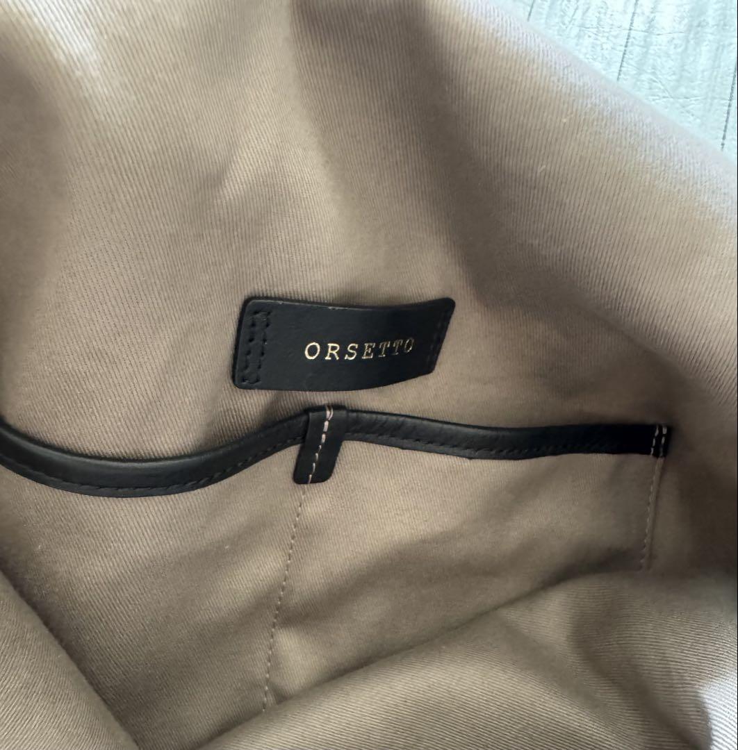 ＯＲＳＥＴＴＯ／オルセット パイソンショルダーＢＩＧ巾着バッグ ベージュ