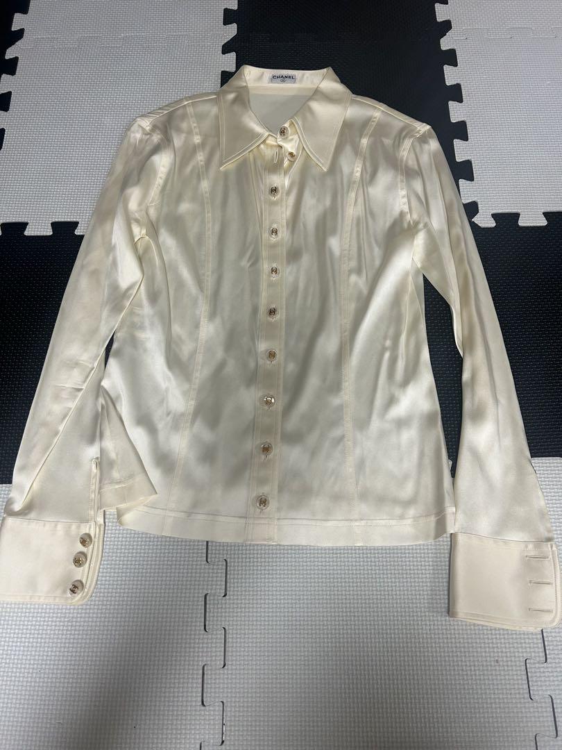 CHANEL ココマーク　シルクブラウス