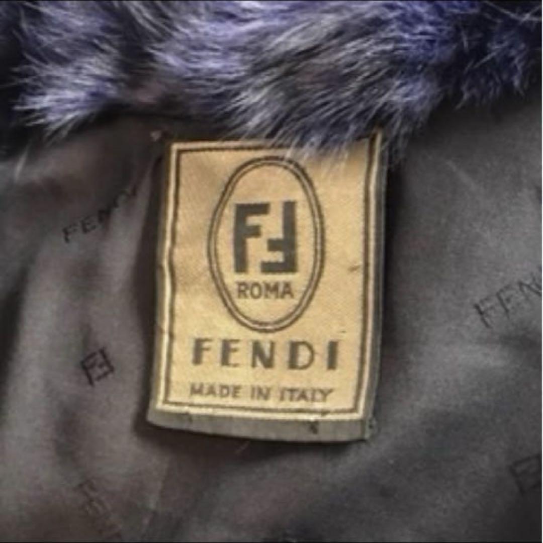 FENDI ヴィンテージレアグラデーションネイビー チベットラムファーコート