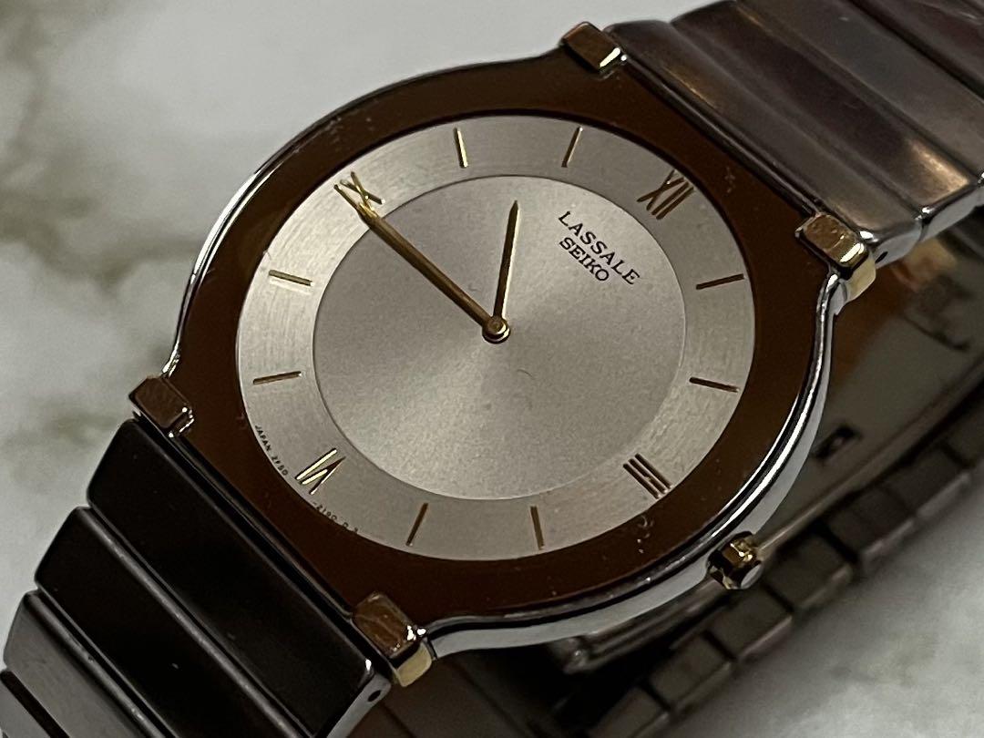 世界を買える 海外ブランド 綺麗な稼働品です☺︎SEIKO LASSALE/ラサールQTメンズウォッチ 時計
