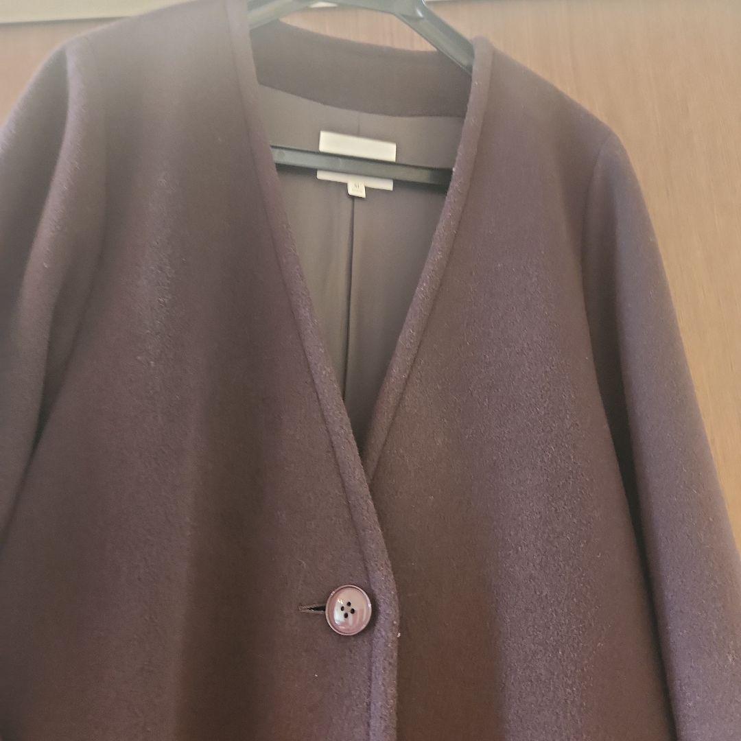BEAUTY&YOUTHユナイテッドアローズ美品　ノーカラーロングコート　茶色M