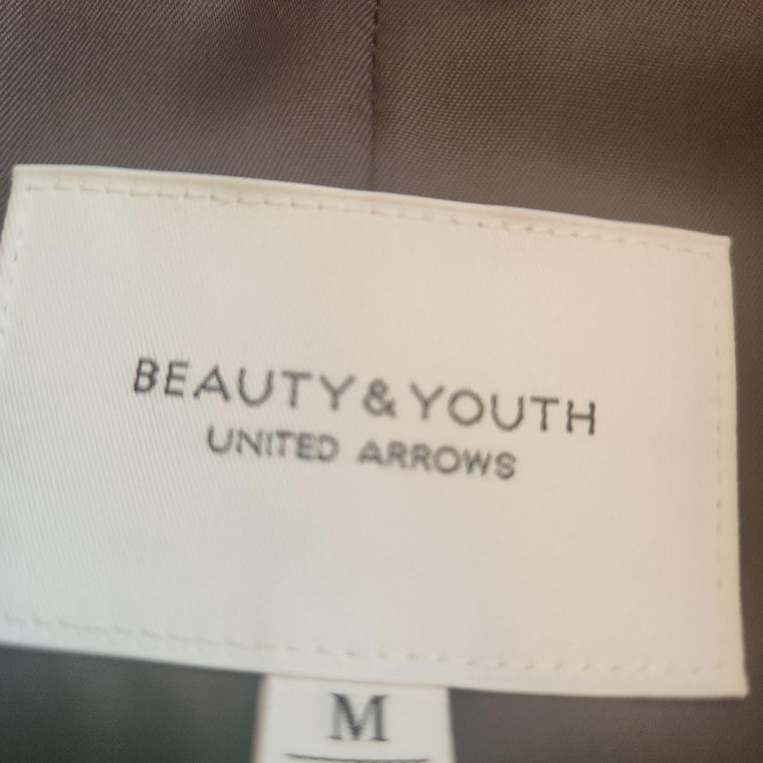 BEAUTY&YOUTHユナイテッドアローズ美品　ノーカラーロングコート　茶色M