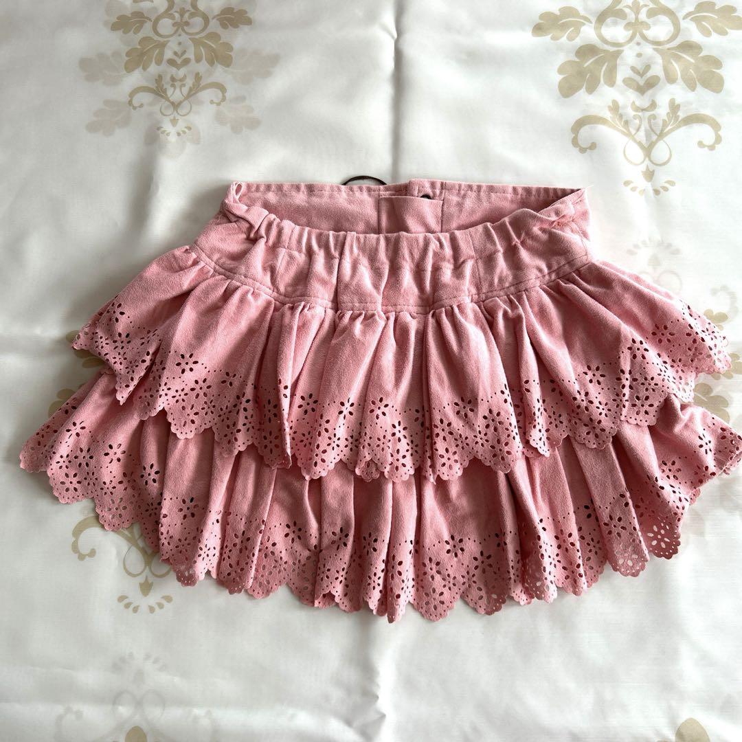 ピンクはピンクスカート　フリル No.861 Dressy Ribbon フリルジャンパースカート / ピンク(Pink