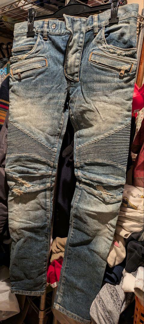BALMAIN バイカーデニム クラッシュデニム