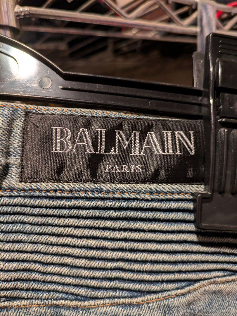 BALMAIN バイカーデニム クラッシュデニム