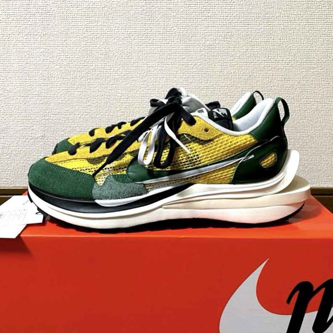 sacai x NIKE VAPORWAFFLE Yellow/Green 28
