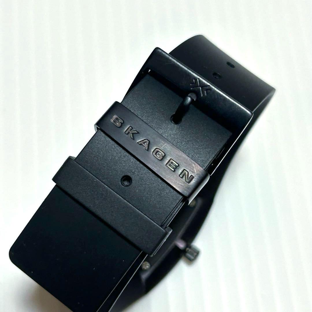 稼動品 スカーゲン SKAGEN 腕時計 メンズ レディース スクエア ブラック