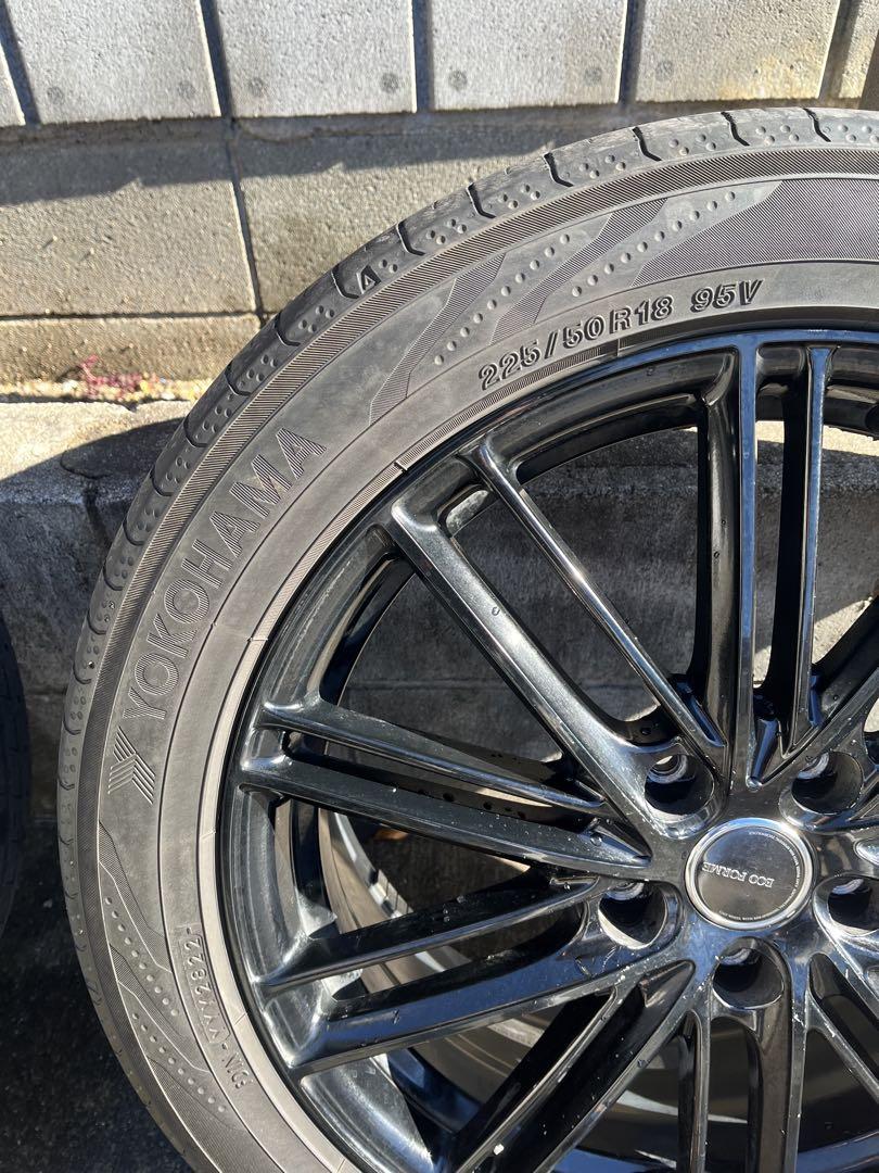 18インチ ブラックホイールセット ブリヂストン　225/50 R18 95