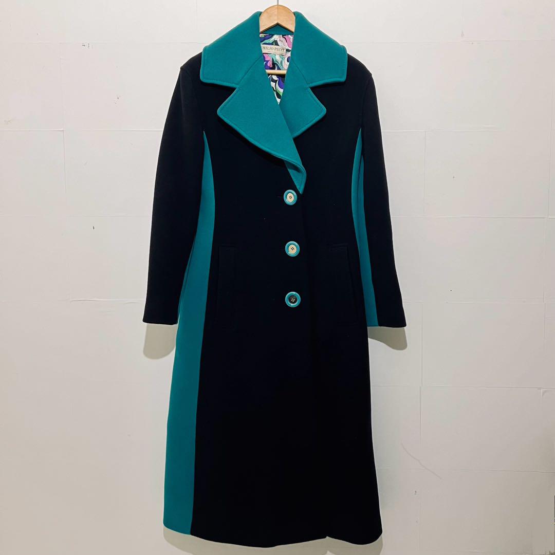 EMILIO PUCCI エミリオプッチ ウールロングコート プッチ柄 イタリア