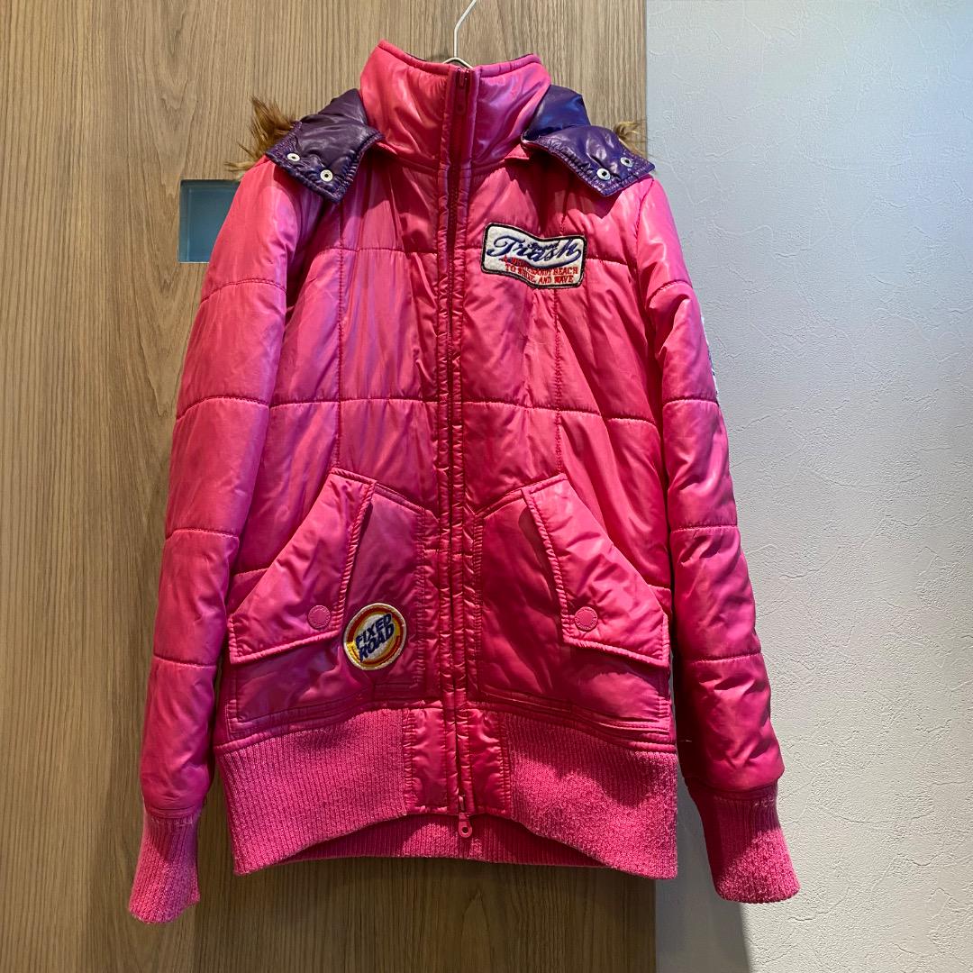 SKY BOMBER ポップギャル y2k ワッペン ファー ダウンジャケット