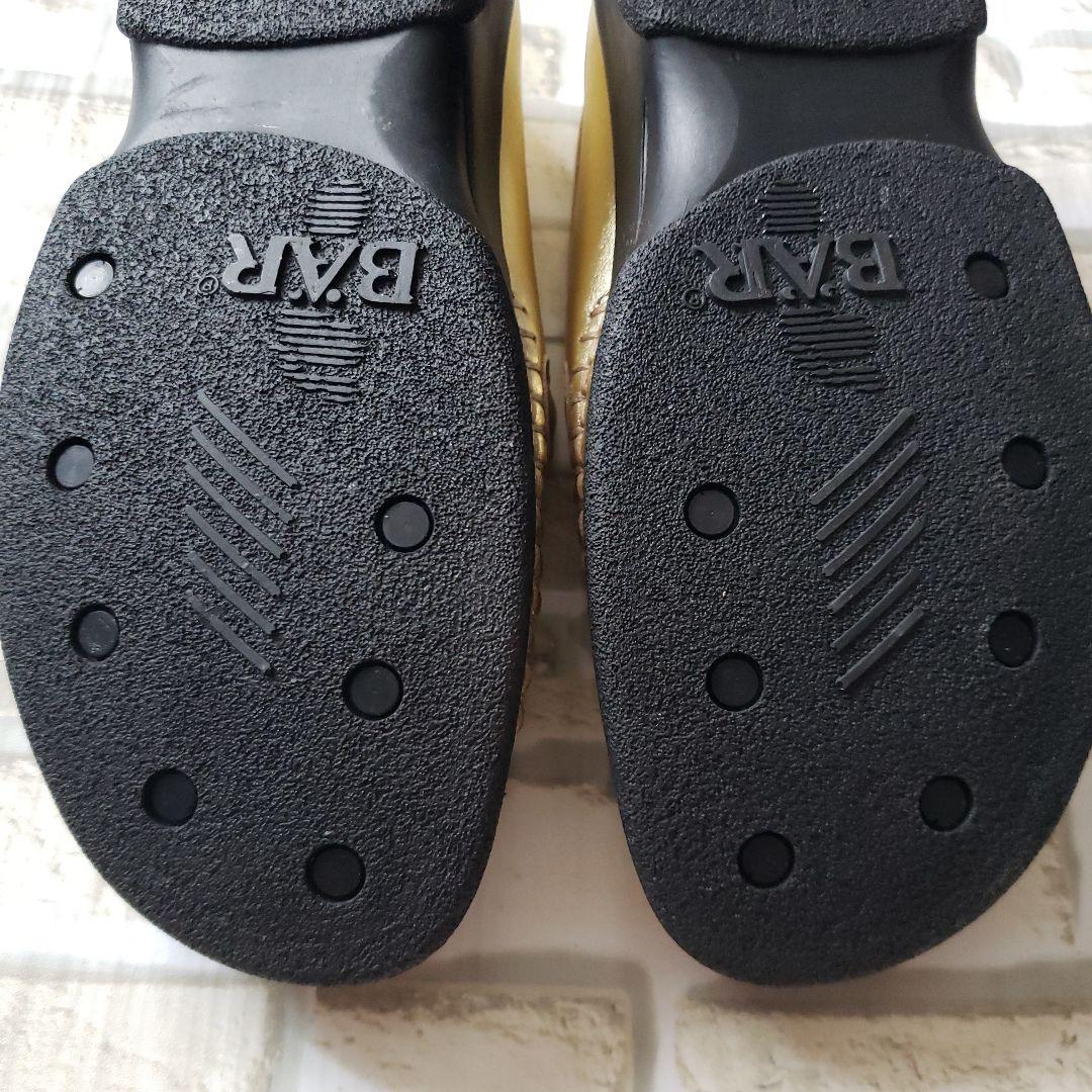 新品未使用BÄR/ベアー コンフォートシューズ ローファー ゴールド×シルバー