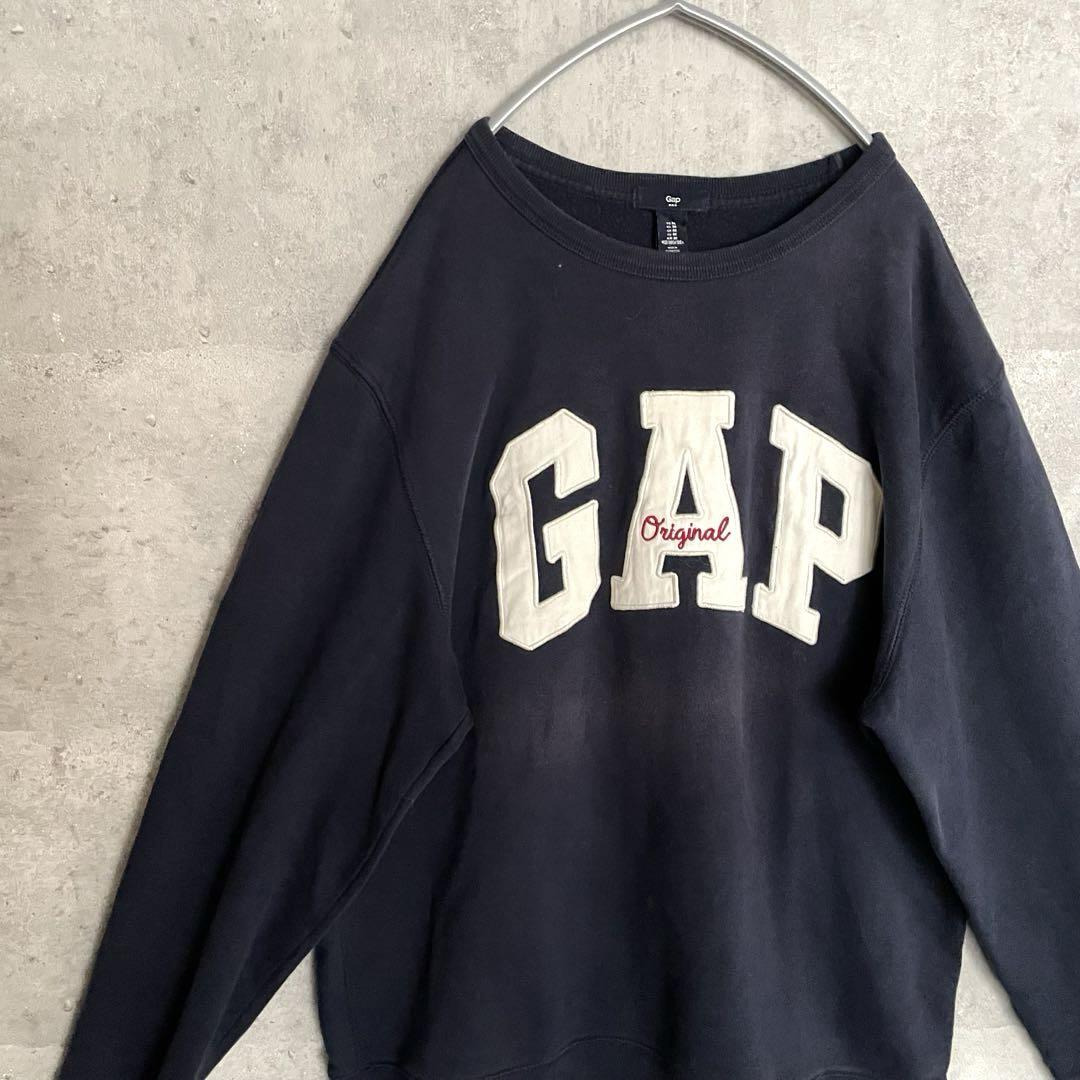 GAP ギャップ スウェット トレーナー センター刺繍ロゴ ネイビー 紺