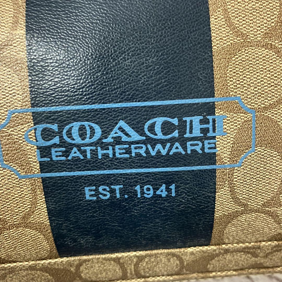 COACH コーチ ボストンバッグ PVC 2way チャーム付き 大容量 旅行