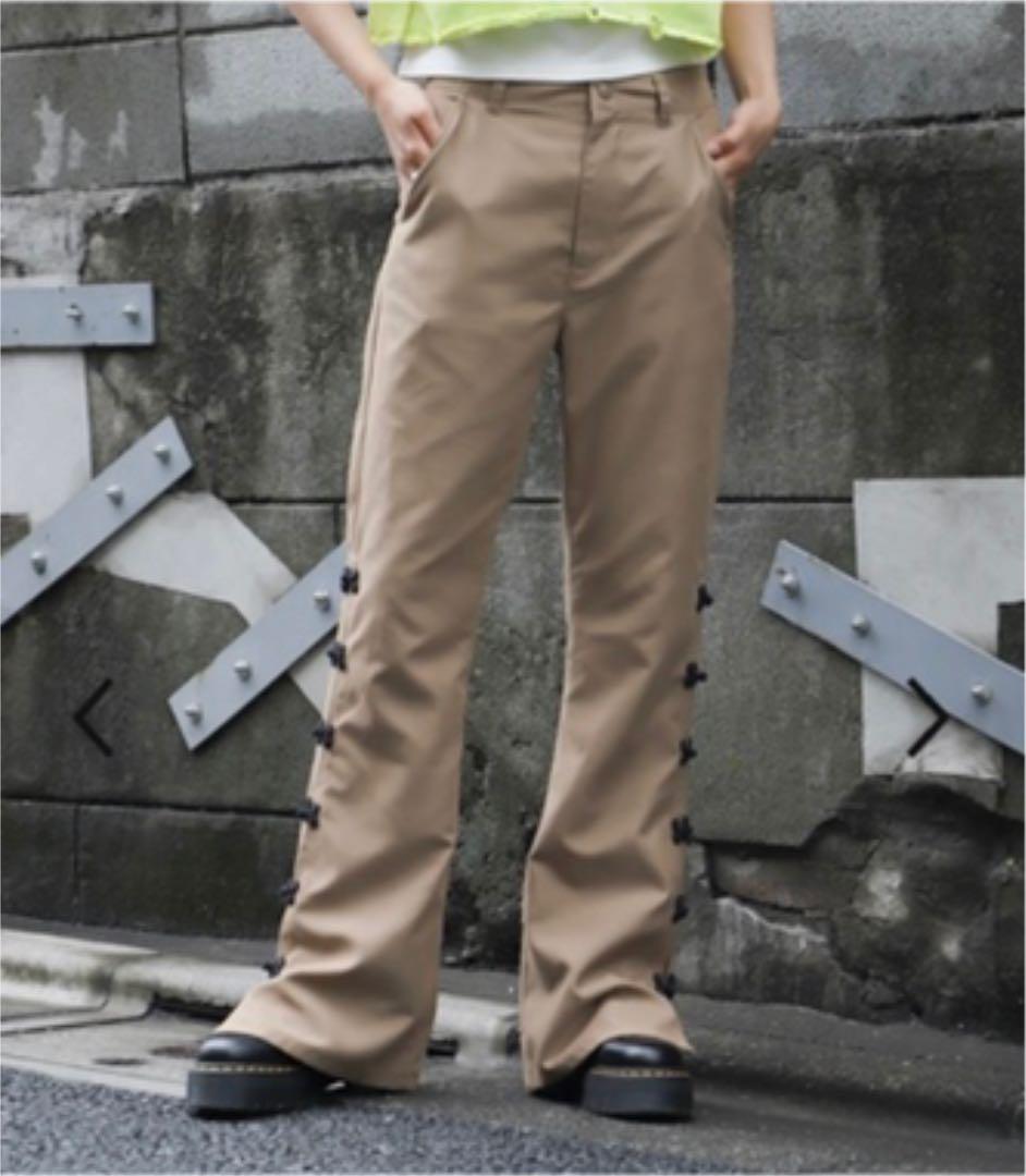 新品超激安 エックスガール CHINA SLIT FLARE PANTS Mサイズ bw2J5-m46202089114 送料無料格安