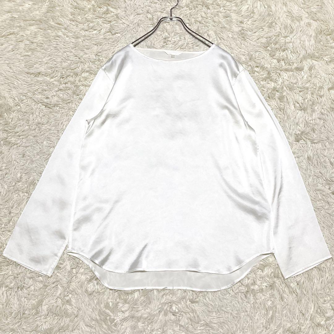 極美品 ドローイングナンバーズ 24SS サテンボートブラウス M
