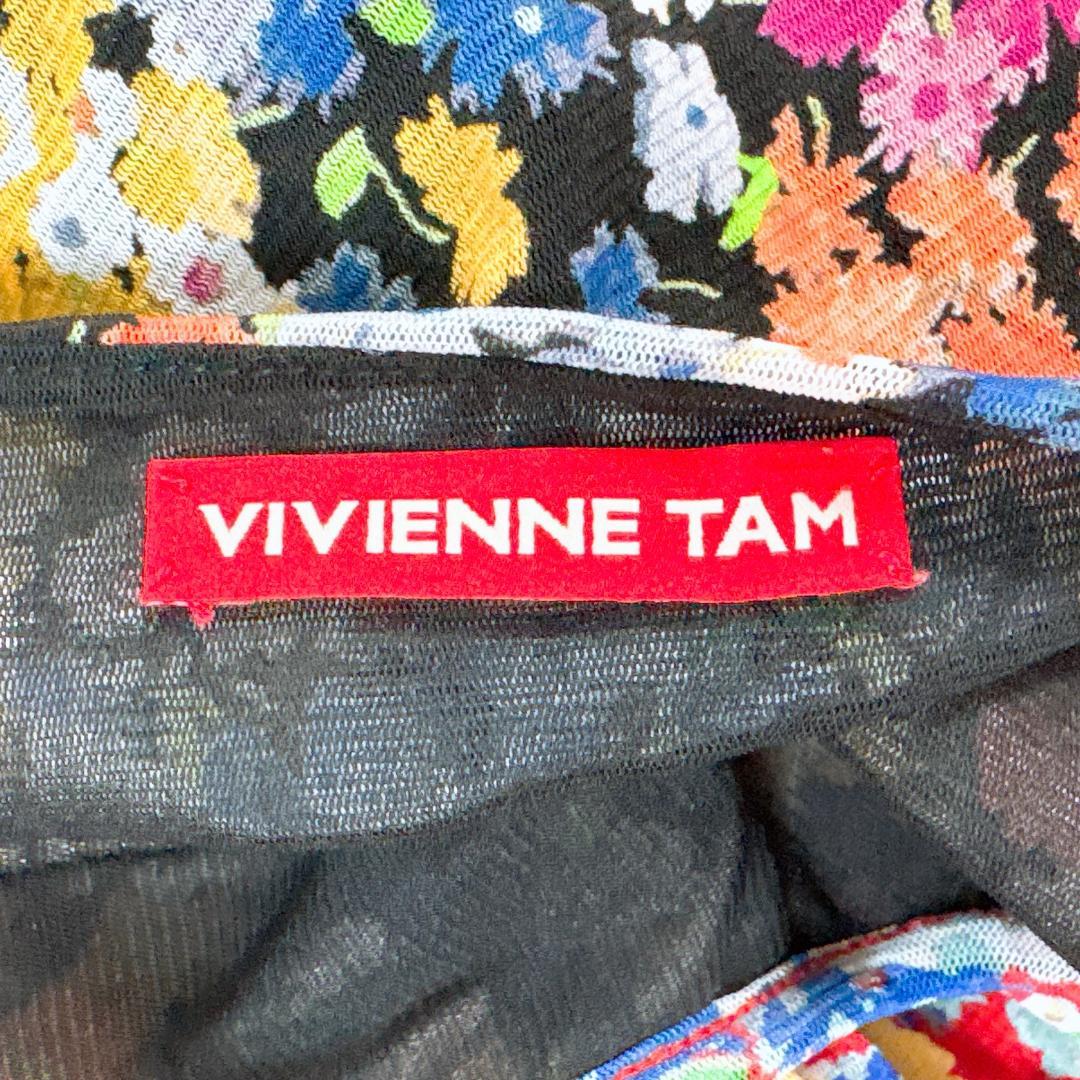 美品】ヴィヴィアンタム VIVIENNE TAM フリル袖ブラウス 42 花柄