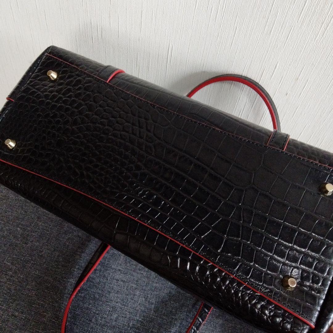 モーダプリンチペ　本皮クロコ型押し トートバッグ