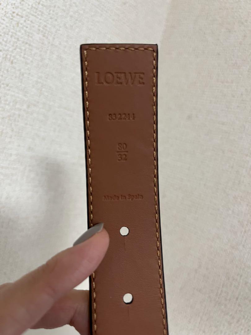 ロエベ LOEWE ベルト アナグラム リバーシブル ブラック タン