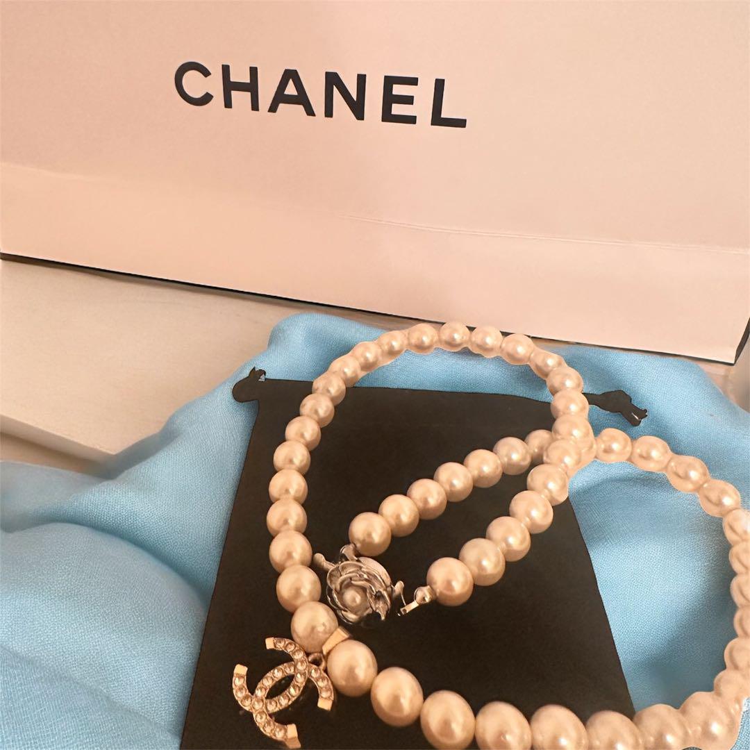 【 すぐ発送！ 】CHANELネックレス パールココマークキラキラ