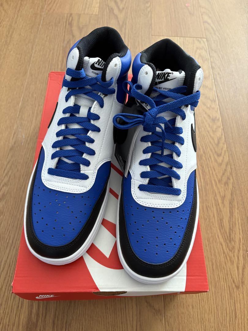 新品未使用！Nike courtvision MID NBA 青/黒/白29cm